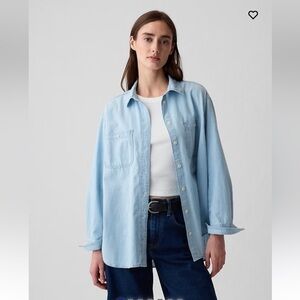 GAP Denim Big Shirt, Light Indigo
